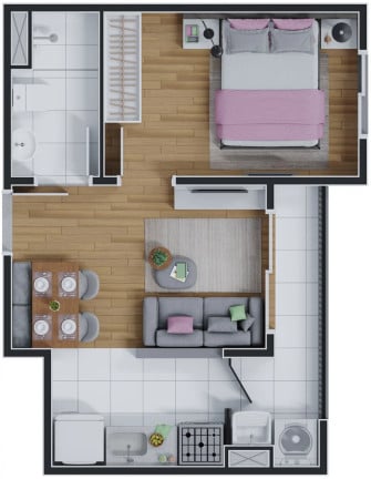 Imagem Apartamento com 1 Quarto à Venda, 29 m² em Jaguaribe - Osasco