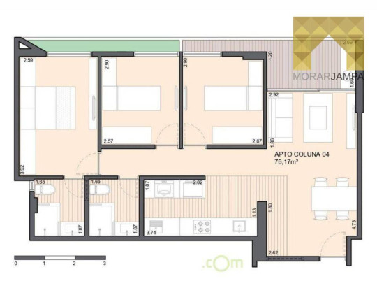 Apartamento com 2 Quartos à Venda, 62 m² em Intermares - Cabedelo