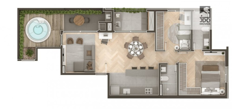 Imagem Apartamento com 2 Quartos à Venda, 90 m² em água Verde - Curitiba