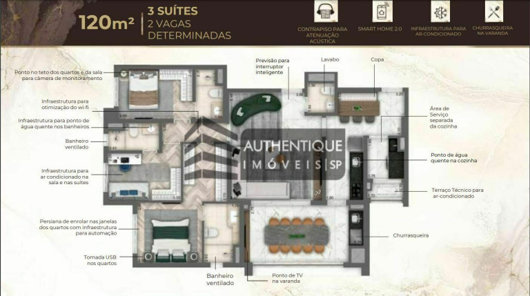 Imagem Apartamento com 3 Quartos à Venda, 184 m² em Nova Campinas - Campinas