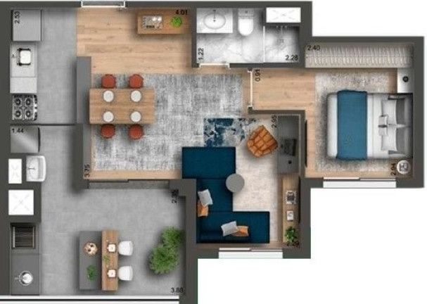 Imagem Apartamento com 3 Quartos à Venda, 69 m² em Vila Firmiano Pinto - São Paulo