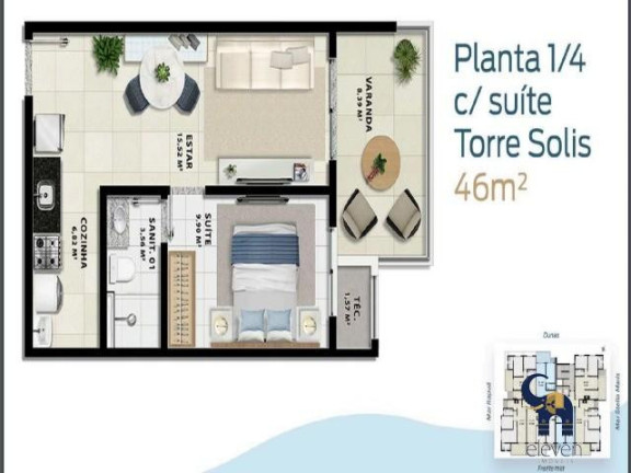 Imagem Apartamento com 1 Quarto à Venda, 44 m² em Stella Maris - Salvador