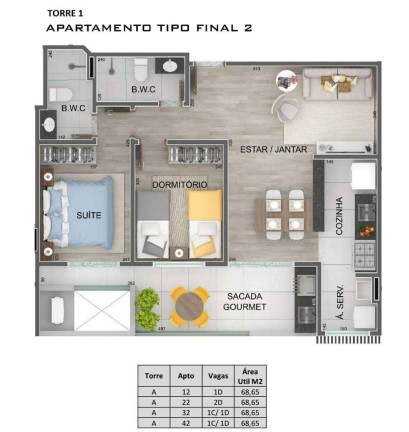 Imagem Apartamento com 2 Quartos à Venda, 68 m² em Itaguá - Ubatuba