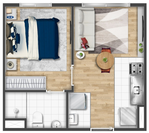 Apartamento com 1 Quarto à Venda, 25 m² em Vila Andrade - São Paulo