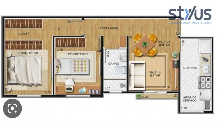 Imagem Apartamento com 2 Quartos à Venda, 48 m² em Jardim Santa Rosa - Taboão Da Serra