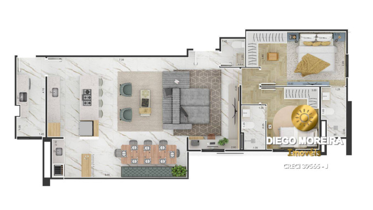Imagem Apartamento com 2 Quartos à Venda, 79 m² em Condomínio Residencial E Comercial Fazenda Santa Petronilla - Bragança Paulista