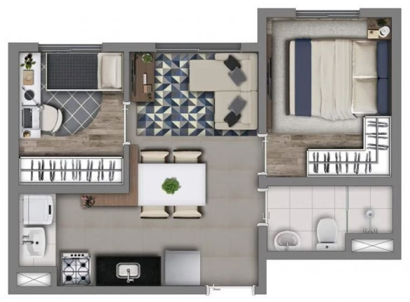 Imagem Apartamento com 1 Quarto à Venda, 34 m² em Santo Amaro - São Paulo