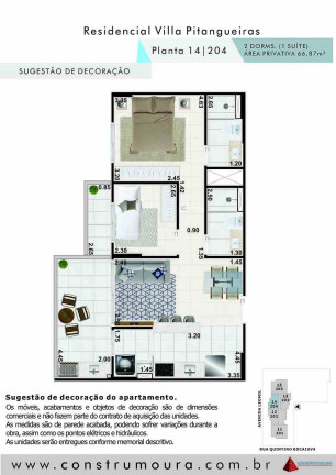 Imagem Apartamento com 2 Quartos à Venda, 66 m² em Pitangueiras - Guarujá