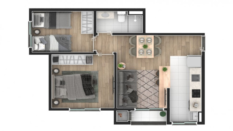 Imagem Apartamento com 2 Quartos à Venda, 46 m² em Prado Velho - Curitiba