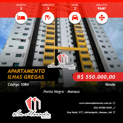 Imagem Apartamento com 3 Quartos à Venda, 96 m² em Ponta Negra - Manaus