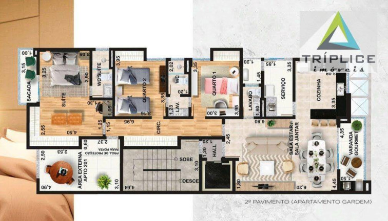 Imagem Apartamento com 3 Quartos à Venda, 133 m² em Aeroporto - Juiz De Fora