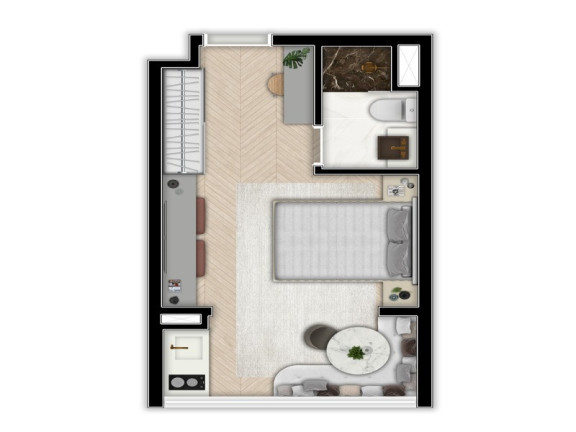 Imagem Apartamento com 1 Quarto à Venda, 25 m² em Santo Amaro - São Paulo