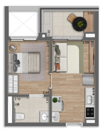 Apartamento com 1 Quarto à Venda, 30 m² em Alto Da Boa Vista - São Paulo