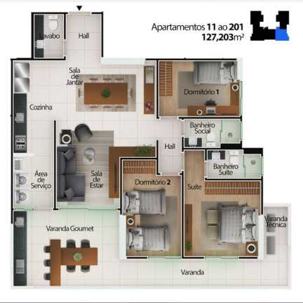 Imagem Apartamento com 3 Quartos à Venda, 127 m² em Centro - Mongagua