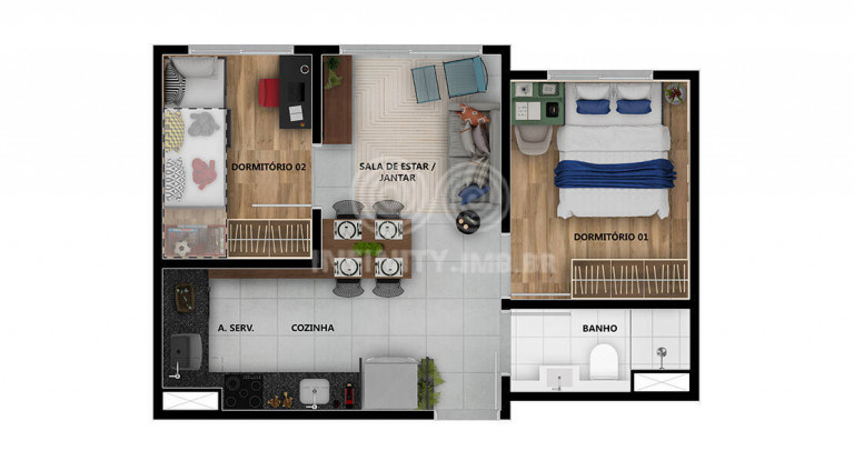 Apartamento com 2 Quartos à Venda, 35 m² em Sapopemba - São Paulo