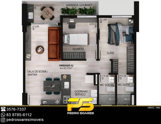 Imagem Apartamento com 2 Quartos à Venda, 60 m² em Aeroclube - João Pessoa