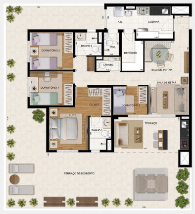 Imagem Apartamento com 3 Quartos à Venda, 106 m² em Picanco - Guarulhos