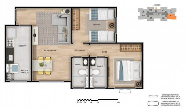 Imagem Apartamento com 2 Quartos à Venda, 50 m² em Campinas