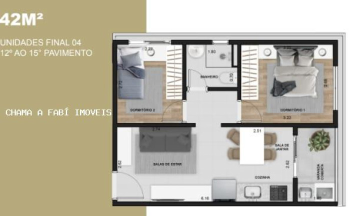 Apartamento com 1 Quarto à Venda, 35 m² em Vila Carrão - São Paulo