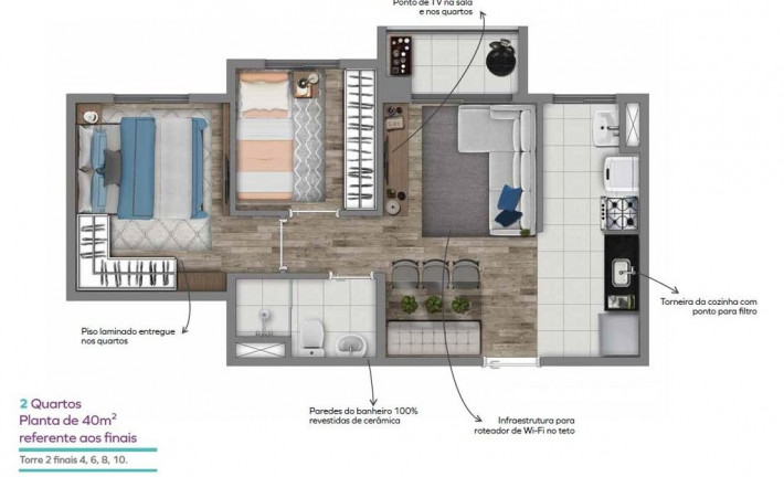 Imagem Apartamento com 2 Quartos à Venda, 35 m² em Jardim Prudência - São Paulo