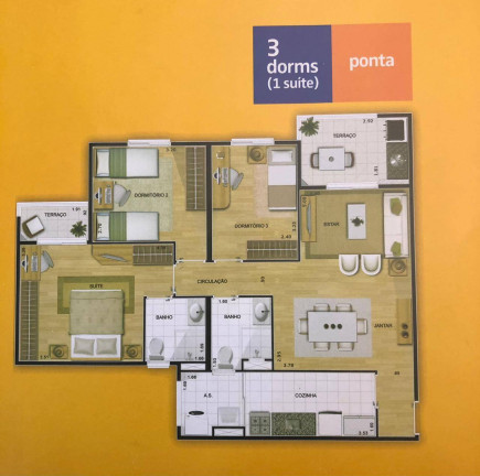 Imagem Apartamento com 3 Quartos à Venda, 83 m² em Vila Das Hortências - Jundiaí