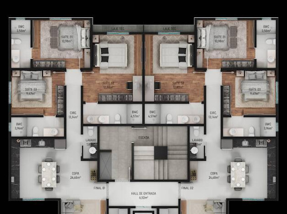 Imagem Apartamento com 3 Quartos à Venda, 99 m² em Itacolomi - Balneário Piçarras