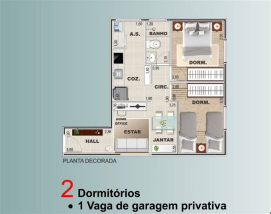 Imagem Apartamento com 2 Quartos à Venda, 45 m² em Vila Voturua - Sao Vicente