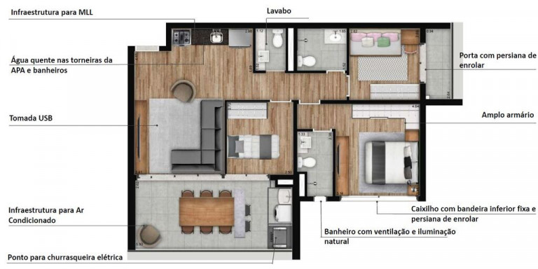 Imagem Apartamento com 2 Quartos à Venda, 68 m² em Brooklin - São Paulo