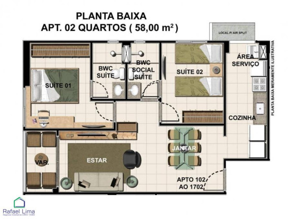 Imagem Apartamento com 2 Quartos à Venda, 58 m² em Encruzilhada - Recife