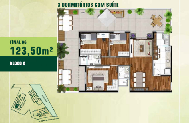 Imagem Apartamento com 3 Quartos à Venda, 74 m² em Jardim Tupanci - Barueri