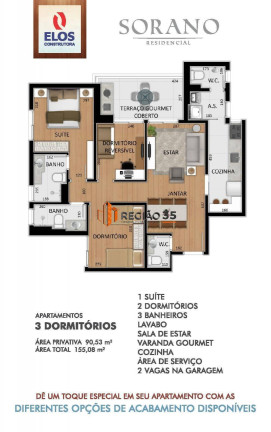 Imagem Apartamento com 3 Quartos à Venda, 90 m² em Jardim Cascatinha - Poços De Caldas