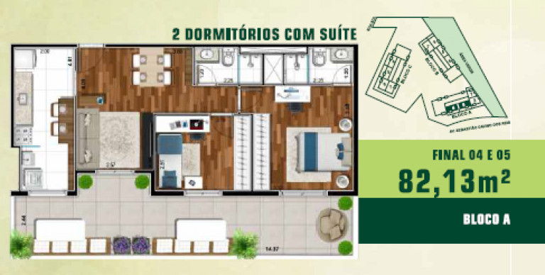 Imagem Apartamento com 2 Quartos à Venda, 87 m² em Jardim Tupanci - Barueri
