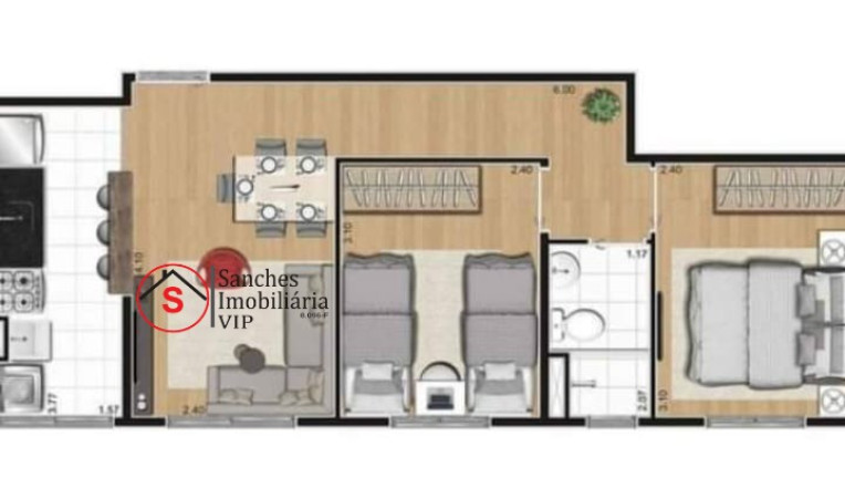 Imagem Apartamento com 2 Quartos à Venda, 44 m² em Brás - São Paulo