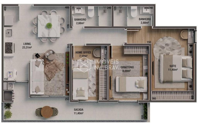 Imagem Apartamento com 3 Quartos à Venda, 72 m² em Vila Operária - Itajaí
