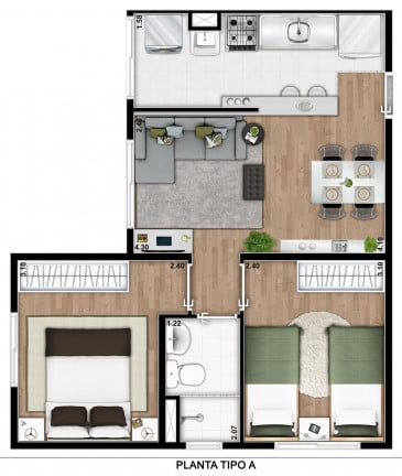Apartamento com 2 Quartos à Venda, 41 m² em Vila Curuçá - São Paulo