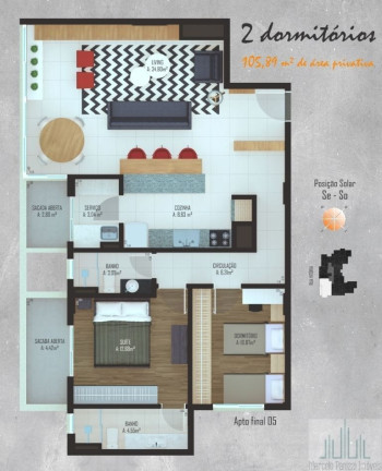 Imagem Apartamento com 2 Quartos à Venda, 105 m² em Cidade Alta - Bento Gonçalves