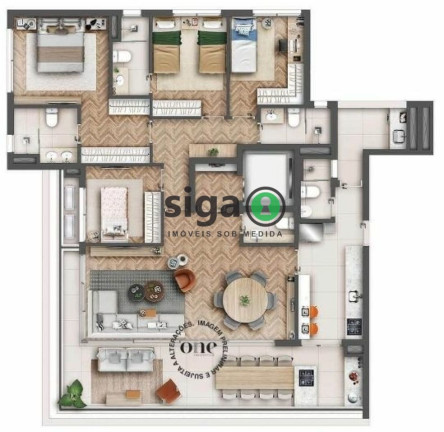 Imagem Apartamento com 4 Quartos à Venda, 167 m² em Brooklin - São Paulo