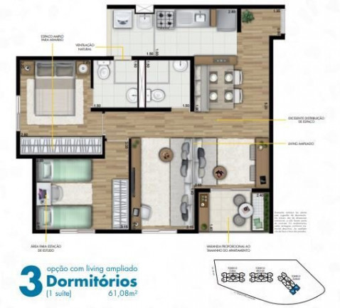 Apartamento com 2 Quartos à Venda, 87 m² em Vila Carrão - São Paulo
