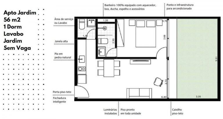 Apartamento com 1 Quarto à Venda, 56 m² em Brooklin Novo - São Paulo