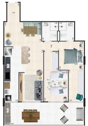 Imagem Apartamento com 2 Quartos à Venda, 88 m² em Jardim Caiahu - Mongagua