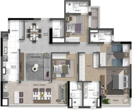 Imagem Apartamento com 4 Quartos à Venda, 170 m² em Vila São Silvestre - São Paulo
