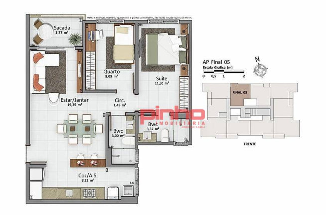 Imagem Apartamento com 2 Quartos à Venda, 57 m² em Cidade Universitária Pedra Branca - Palhoça