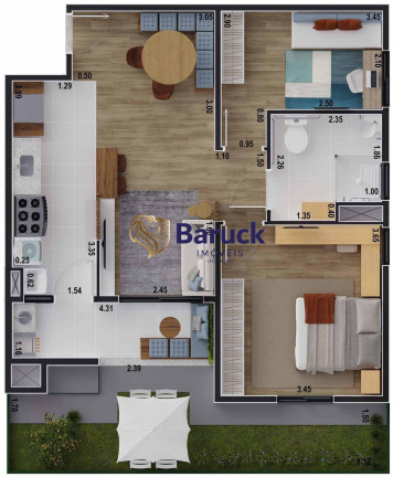 Imagem Apartamento com 2 Quartos à Venda, 65 m² em Gleba Beatriz - Limeira