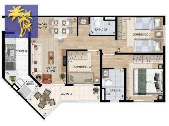 Imagem Apartamento com 3 Quartos à Venda, 65 m² em Vila Endres - Guarulhos
