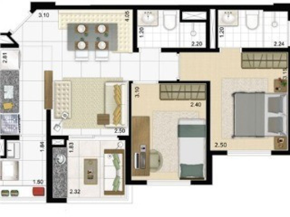 Apartamento com 2 Quartos à Venda, 54 m² em Consolação - São Paulo