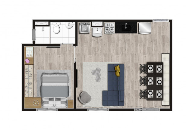 Apartamento com 2 Quartos à Venda, 40 m² em Sítio Da Figueira - São Paulo