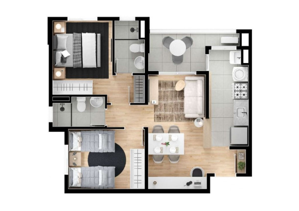 Imagem Apartamento com 2 Quartos à Venda, 53 m² em Centro - Mogi Das Cruzes