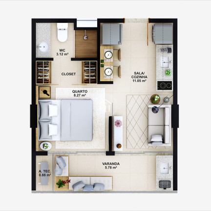 Imagem Apartamento com 2 Quartos à Venda, 27 m² em Barra - Salvador