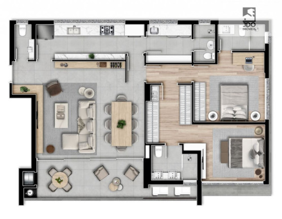 Apartamento com 2 Quartos à Venda, 135 m² em Bigorrilho - Curitiba