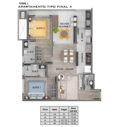 Imagem Apartamento com 2 Quartos à Venda, 68 m² em Itaguá - Ubatuba